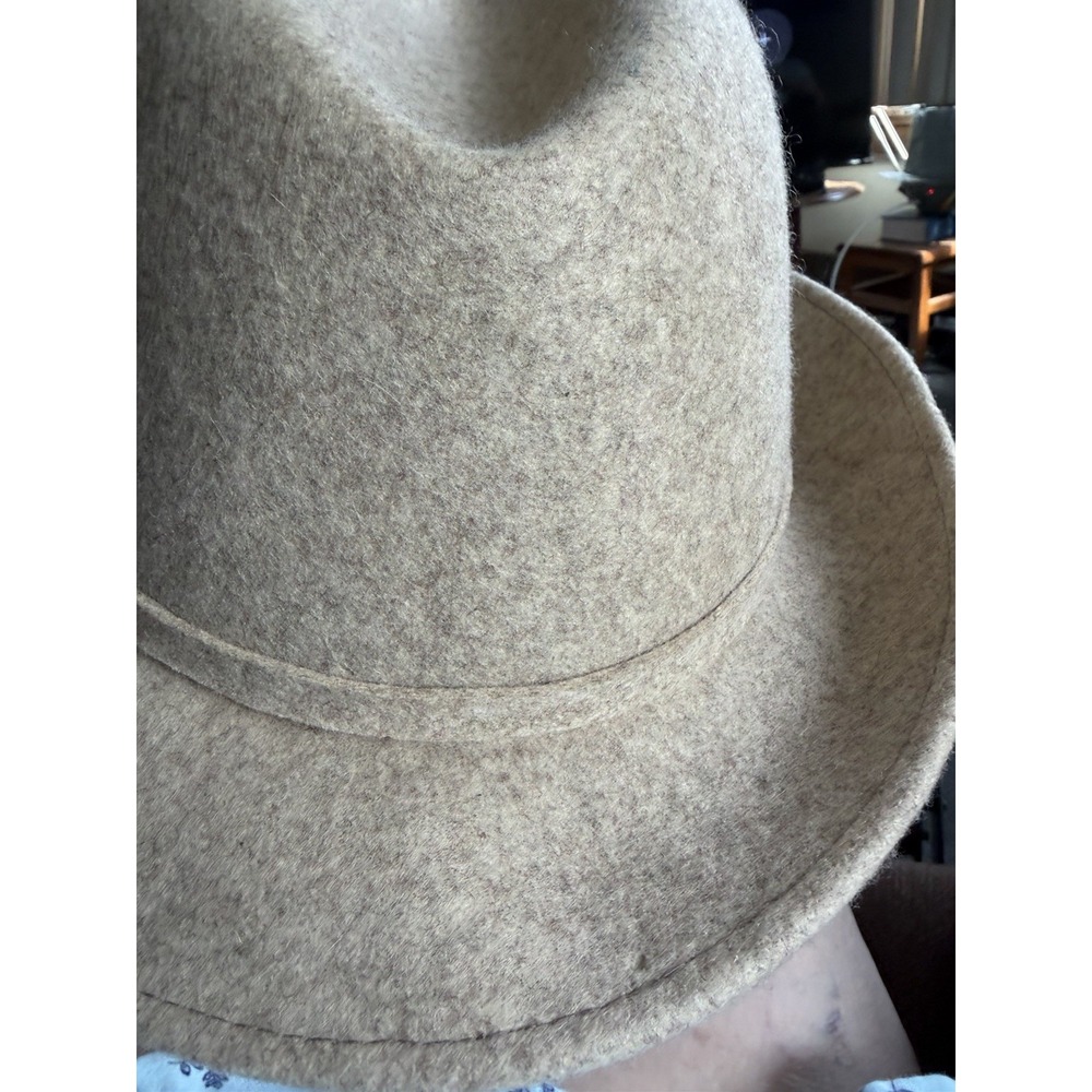 Vintage Allyn St George Fedora Hat W/rolled Brim Size L All Wool By Bollman USA - Picture 7 of 16